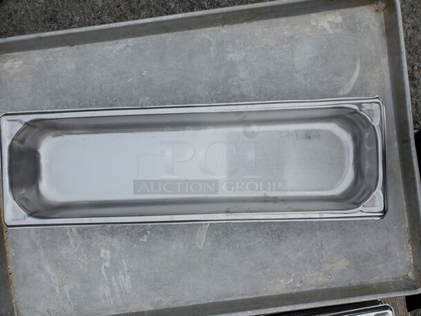  1/2 Size Long 4" Deep Stainless Steel Steam Table BIDX16  - Image 2 of 5