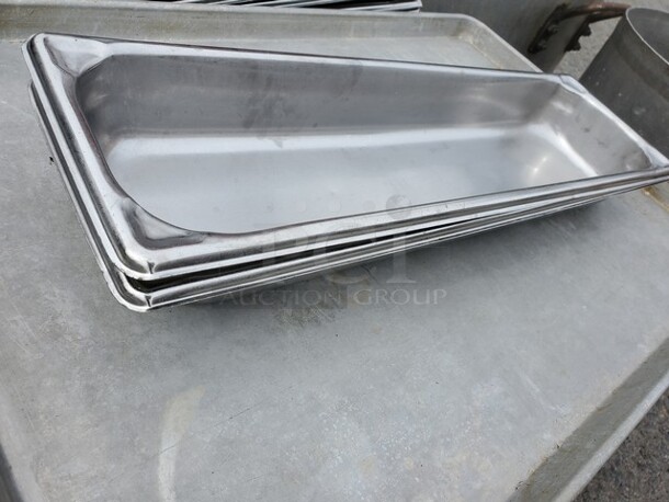  1/2 Size Long 4" Deep Stainless Steel Steam Table BIDX16  - Image 3 of 5