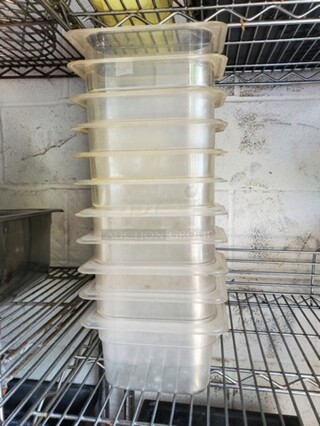 ALL ONE MONEY Lot of 11 Clear food pan (24oz)
