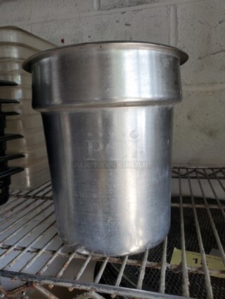 ALL ONE MONEY Lot of 4 (7 1/2") Stainless steel round food pan!