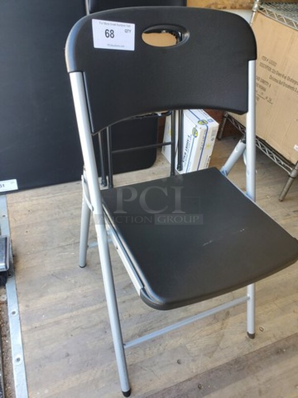 Lot of 4 Black & Gray Chairs - Image 2 of 2