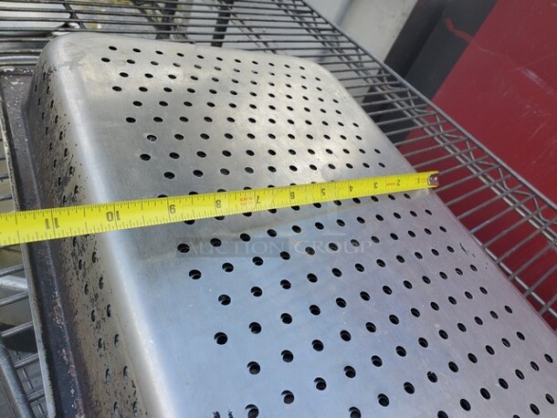 Lot of 3 Perforated Food Pans *without lids* - Image 3 of 4