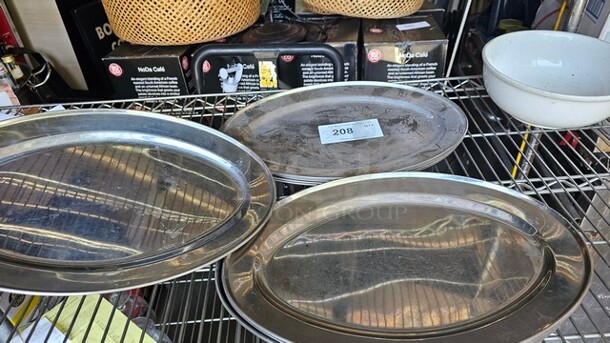 Lot of 13 Stainless Steel Platters - Image 2 of 2
