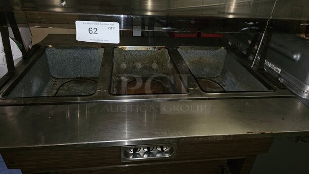 Duke 3 Bay Steam Table w/ Sneeze Guard
On Casters
115V - Image 3 of 5