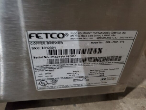 Fetco Coffee Brewer
Good Working Condition
208/230 V
1 PH - Image 5 of 7