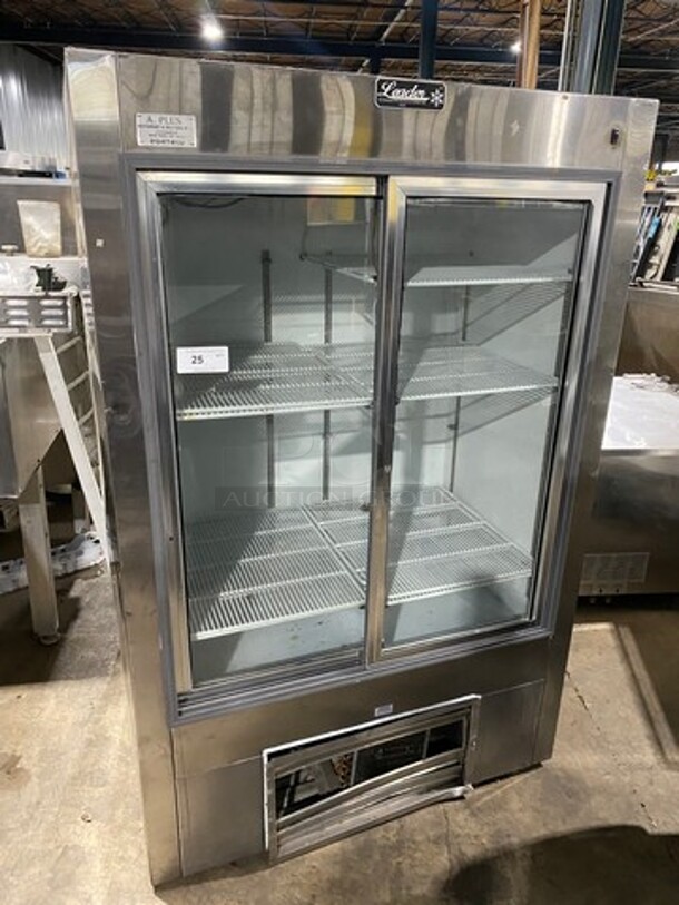 2007 Leader Commercial 2 Door Reach In Cooler Merchandiser! With View Through Doors! With Poly Coated Racks! All Stainless Steel! Model: LS48SSC SN: PQ033403 115V 60HZ 1 Phase - Image 1 of 8