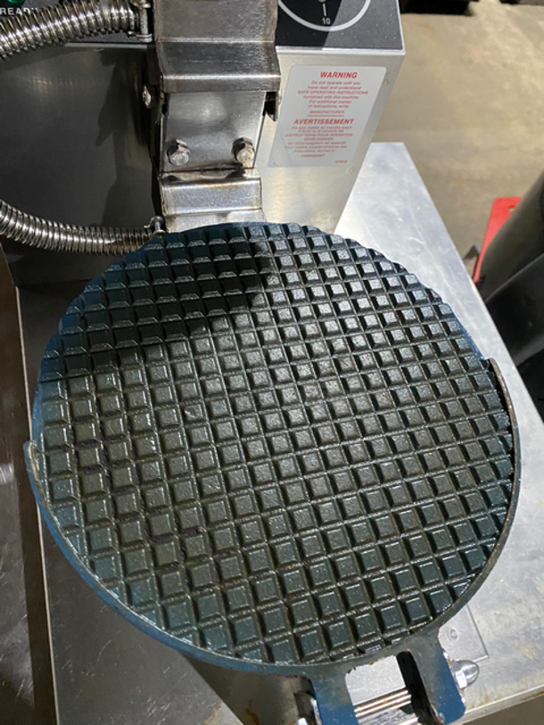 Gold Metal Commercial Countertop Giant Waffle Cone Baker Press! All Stainless Steel! Model: 5020T SN: GWCT1940 120V 60HZ 1 Phase - Image 7 of 9