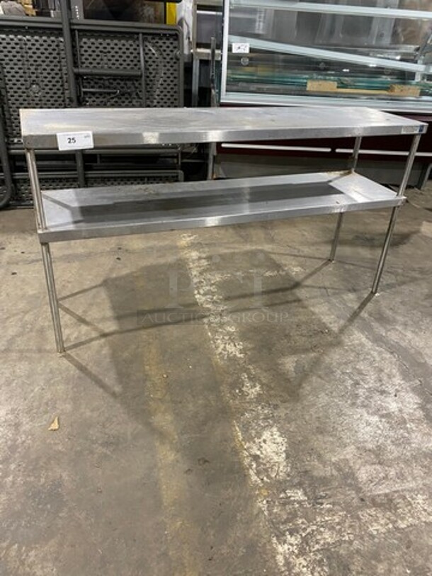Solid Stainless Steel Double Overhead Shelf!