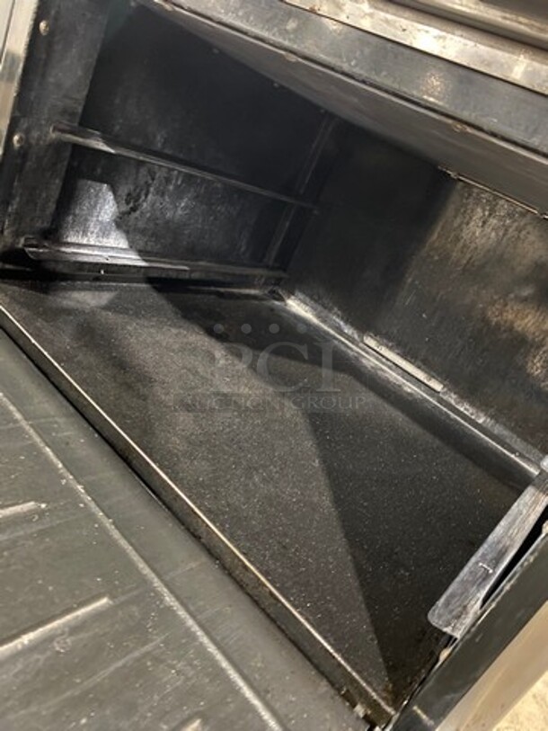 Commercial Natural Gas Powered 10 Burner Stove! With Raised Back Splash And Salamander Shelf! With 2  Oven Underneath! All Stainless Steel! On Casters! - Image 8 of 9