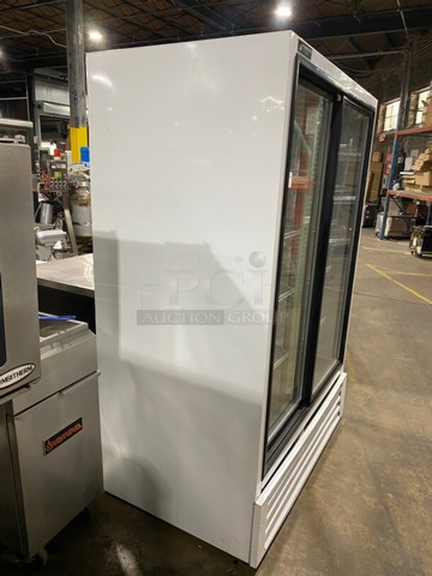Powers Equipment Commercial 2 Door Cooler Merchandiser! With View Through Doors! Poly Coated Racks! Model: BS52GDF SN: C091996 115V 60HZ 1 Phase - Image 2 of 8