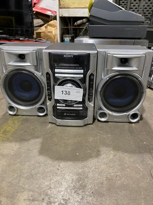 Sony Countertop CD/ Stereo System! With 2 Speakers! Model: HCDEC55 SN: 9105351 120V - Image 1 of 7