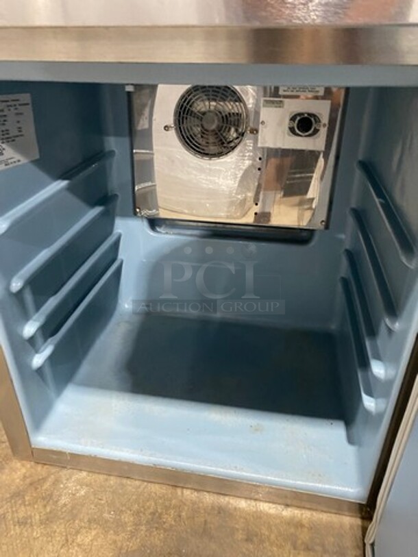 DELFIELD Stainless Steel Commercial Single Door Worktop/ Lowboy Cooler! Model 406-STAR 4, 115 Volts, 1 Phase, 60 Hz Serial 1502152000348  - Image 5 of 8