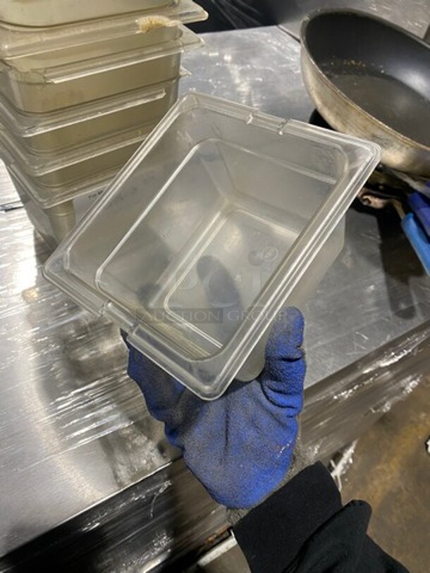 Carlisle Clear Poly 1/6x4" Food Containers! 17x Your Bid! - Image 7 of 8