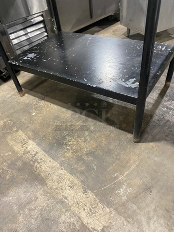 Commercial Butcher Block Table! With Storage Space Underneath! Stainless Steel Body! On Legs! - Image 5 of 7