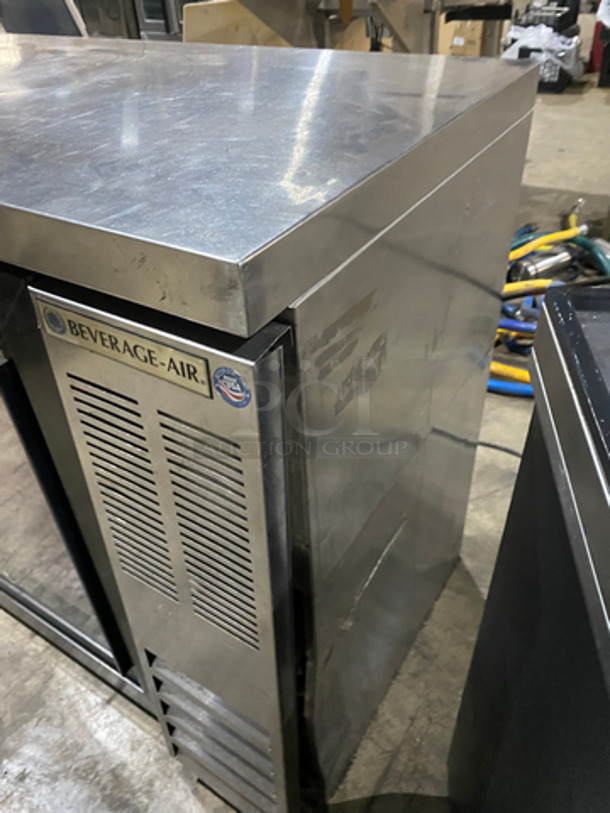 Beverage Air Commercial 2 Door Back Bar Cooler! With View Through Doors! With Poly Coated Racks! All Stainless Steel! Model: BB48GSY1S27LED SN: 11507923 115V 60HZ 1 Phase - Image 2 of 9