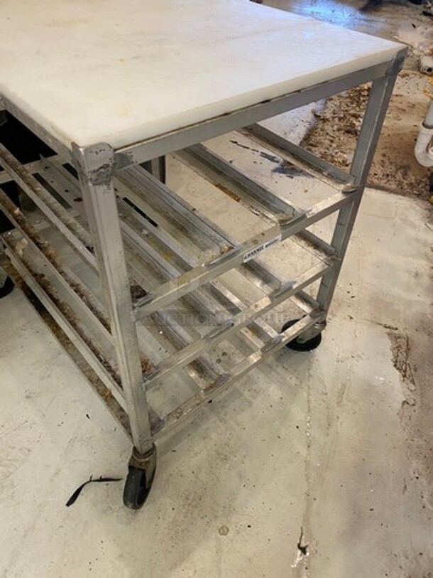 Channel Commercial Aluminum Mobile Can Rack! On Casters! - Image 4 of 6