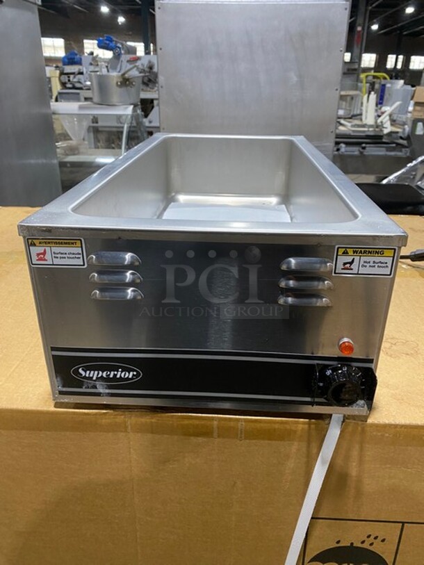 NEW IN BOX! APW Wyott Commercial Countertop Electric Food Warmer! All Stainless Steel! Model W43V SN:8050222080101 120V 1PH! Working! - Image 4 of 10