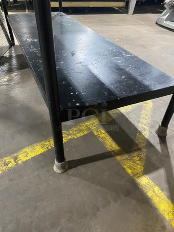 Commercial Butcher Block Table! With Storage Space Underneath! Stainless Steel Body! On Legs! - Image 6 of 7