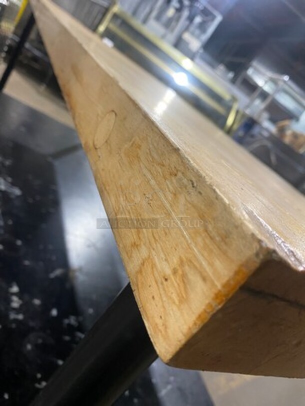 Commercial Butcher Block Table! With Storage Space Underneath! Stainless Steel Body! On Legs! - Image 7 of 7