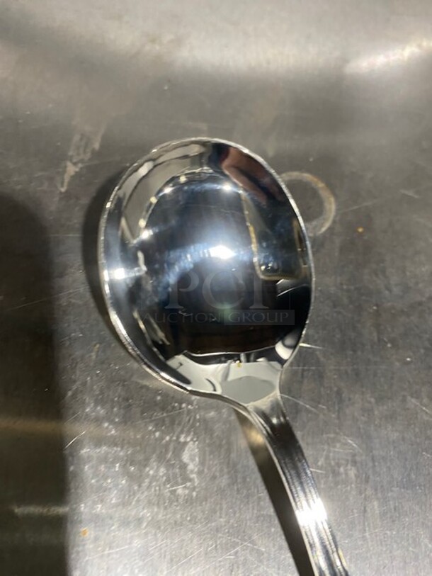 NICE! New In Box One Dozen Victoria Bouillon Spoons! All Stainless Steel! - Image 5 of 5