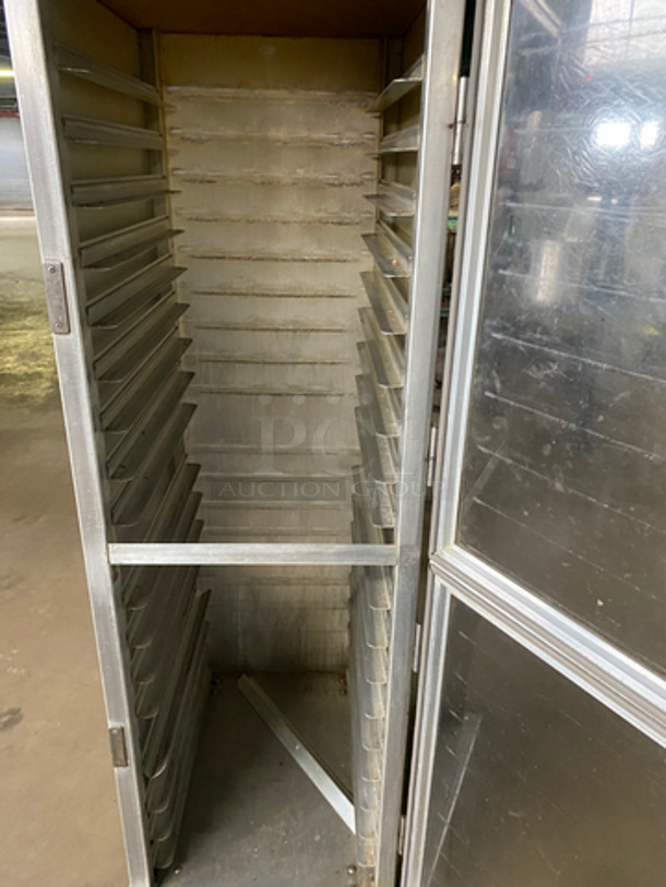 Lockwood Commercial Enclosed Pan Transport Rack! With 2 Half View Through Doors! All Stainless Steel! On Casters! Model: CA72RR18R - Image 6 of 7