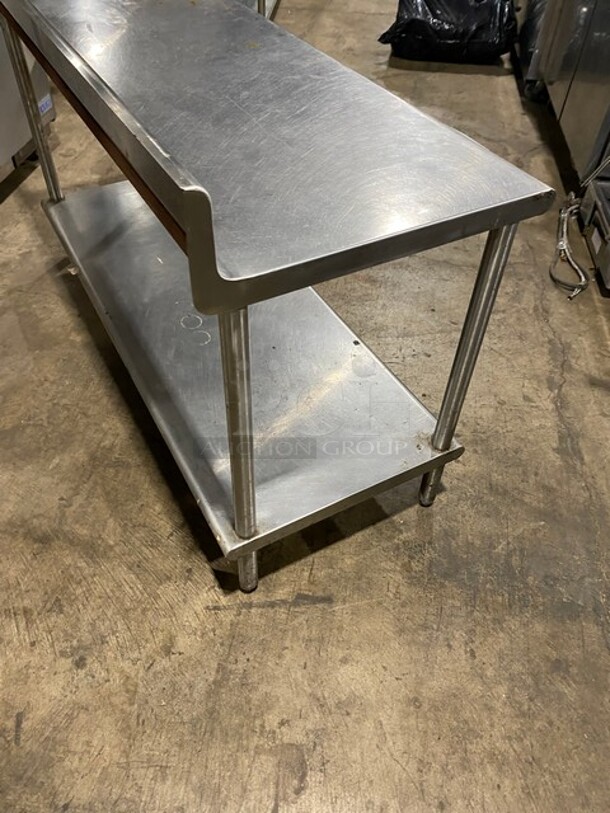WOW! All Stainless Steel Work/Prep Table! With Backsplash! With Underneath Storage Space! On Legs! - Image 6 of 7