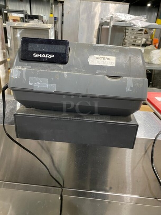 Sharp Countertop Electronic Cash Register! With Cash Drawer! Model: XEA206 - Image 8 of 9