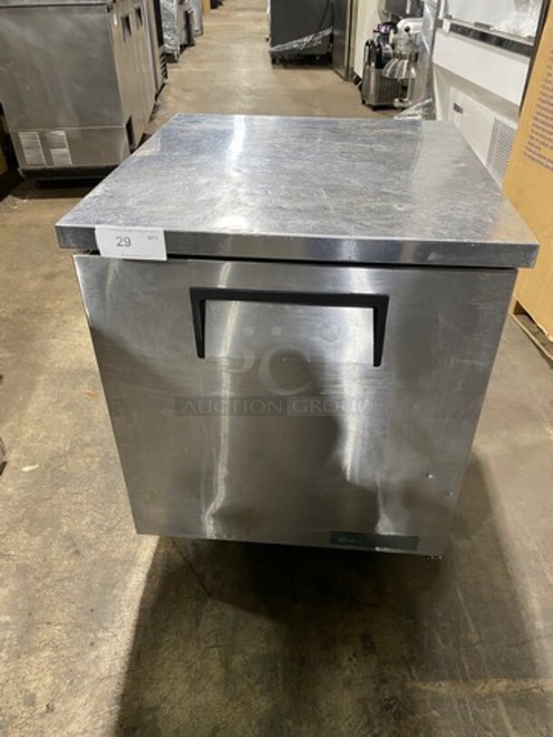True Commercial Single Door Lowboy/Worktop Freezer! All Stainless Steel! On Casters! Model: TUC27FHC SN: 10085665! 115V 60HZ 1 Phase!
