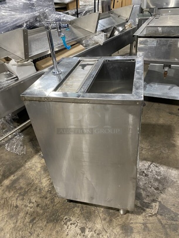All Stainless Steel Custom Made Beverage Station With Ice Bin! - Image 3 of 8
