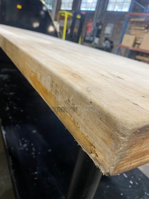 Commercial Butcher Block Table! With Storage Space Underneath! With Single Drawer! Stainless Steel Body! On Legs! - Image 9 of 9