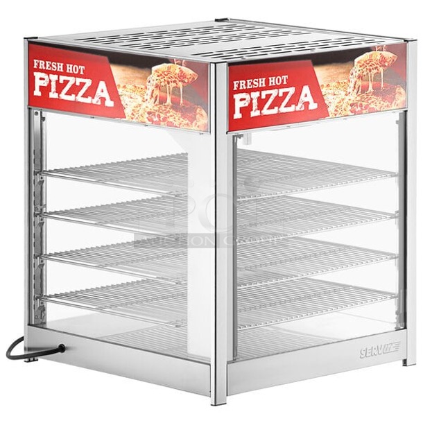 BRAND NEW SCRATCH & DENT! ServIt PDW18D1S 18" Full-Service Countertop Display Warmer with 4 Shelves - Image 1 of 1