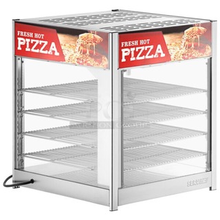 BRAND NEW SCRATCH & DENT! ServIt PDW18D1S 18" Full-Service Countertop Display Warmer with 4 Shelves