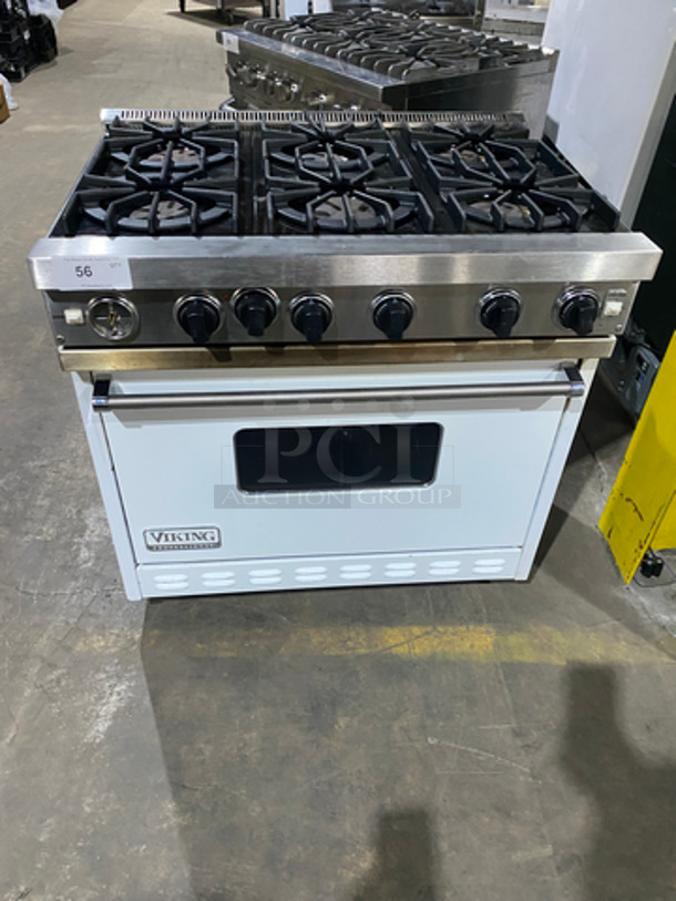 Viking Gas Powered 6 Burner Stove! With Full Size Oven Underneath! All Stainless Steel!