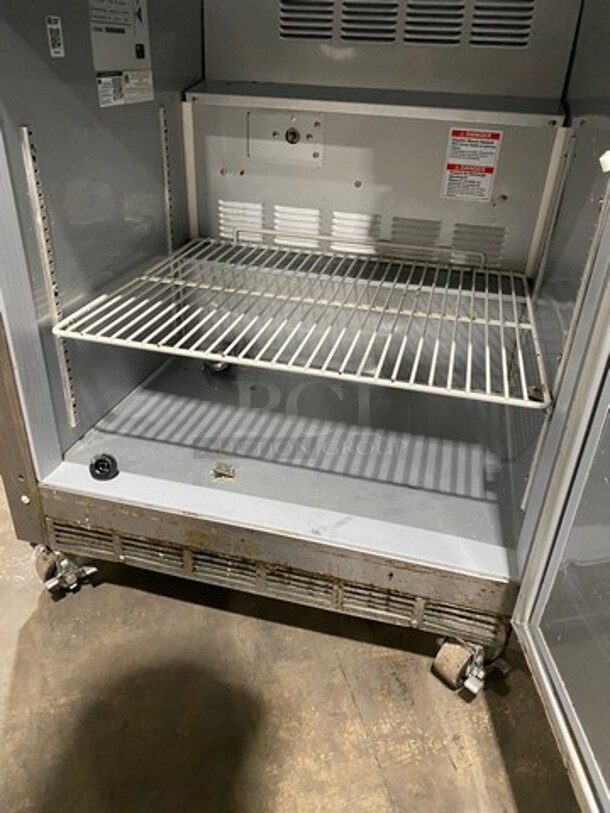 Beverage Air Commercial Single Door Undercounter Cooler! With Poly Coated Racks! Stainless Steel! On Casters! Model: UCR27A23ST SN: 11809067 115V 60HZ 1 Phase - Image 5 of 7