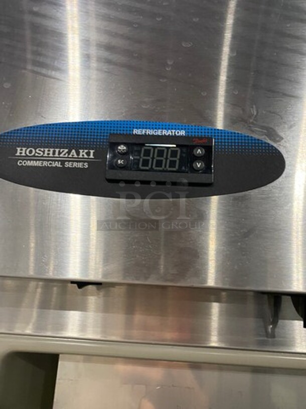 Hoshizaki Commercial Single Door Reach In Cooler! With View Through Door! Poly Coated Racks! Stainless Steel Body! On Casters! Model: CR1BFGYCR SN: E70099H 115V 60HZ 1 Phase - Image 7 of 8