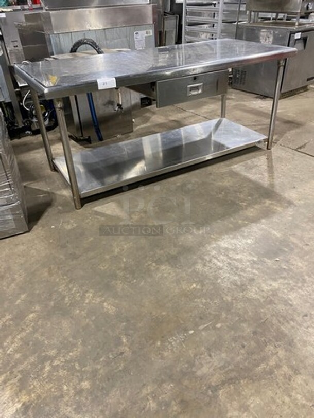 Solid Stainless Steel Work Top/ Prep Table! With Storage Space Underneath! On Legs! - Image 8 of 8
