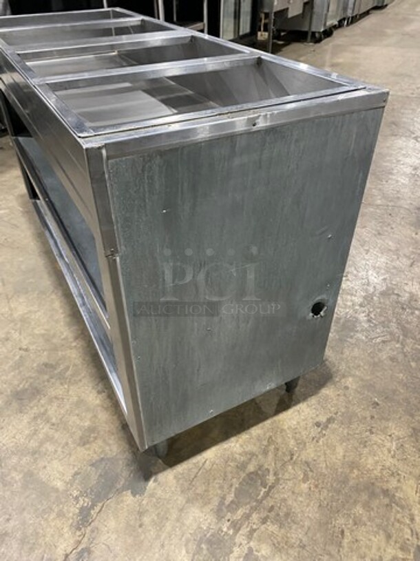 Commercial Gas Powered 4 Well Steam Table! With Storage Space Underneath! Solid Stainless Steel! On Legs! - Image 4 of 9