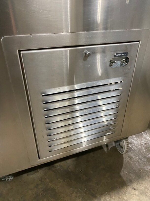Low Temp Commercial Refrigerated Food Serving Station Counter/ Cold Pan! With Sneeze Guard! Stainless Steel Body! On Casters! Model: 50CFMX SN:FO4C05885L 120V 1PH - Image 7 of 10
