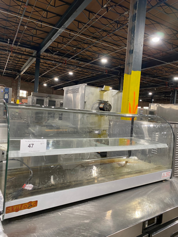 SWEET! LATE MODEL! 2020 Skyfood Commercial Full-Service Countertop Heated Display Case! Glass All Around! With Curved Front Glass! With Back Access Doors! Model: FWDC2438 SN: 745794 120V 60HZ 1 Phase