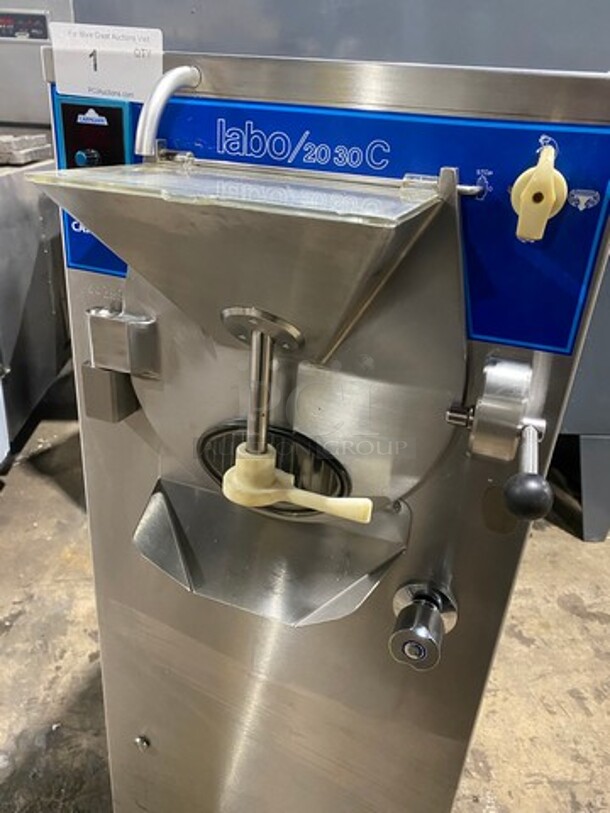 GREAT! Carpigiani Commercial Floor Style Ice Cream Batch Freezer! All Stainless Steel! Model LABO2030C Serial 447289! On Casters!  - Image 6 of 10