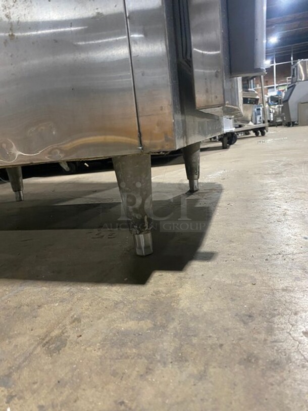 Victory Commercial Reach In Cooler! With 2 Split Doors! All Stainless Steel! On Legs! WORKING WHEN REMOVED! - Image 10 of 11