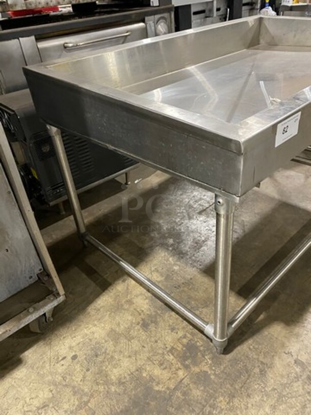 Commercial Ice Cooled Cold Pan! With Drain! All Stainless Steel! On Legs! - Image 3 of 6