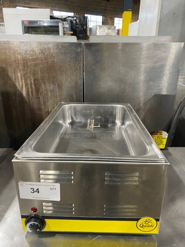 Adcraft Commercial Countertop Single Well Food Warmer! All Stainless Steel! Model: FW1200WF 120V 60HZ 1 Phase