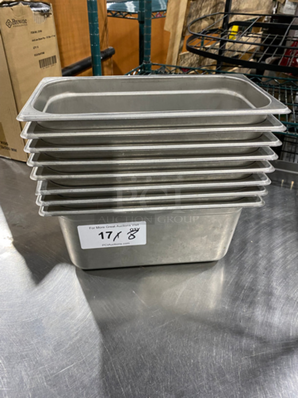 Commercial Steam Table/ Prep Table Pans! All Stainless Steel! 8x Your Bid!