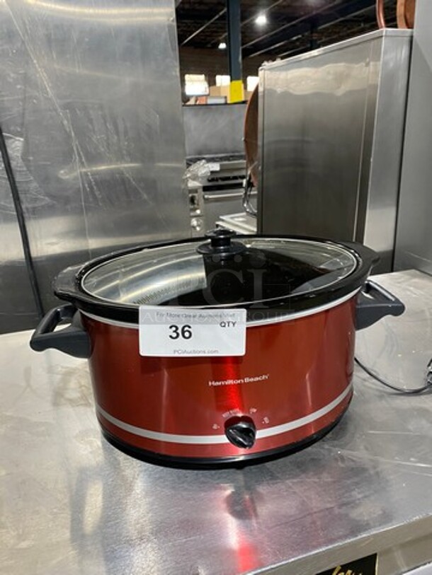 Hamilton Beach Countertop Slow Cooker Crock Pot! With 8QT Capacity! With Lid! Model: 33184