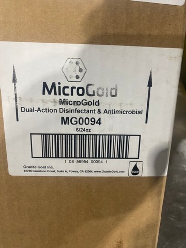 NEW! IN THE BOX! Micro Gold Dual Action Disinfectant And Antimicrobial Spray! 6 Bottles Per Box, 1 Box Per Item Number! - Image 6 of 6