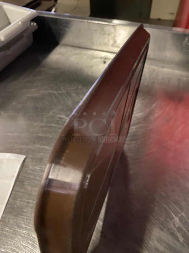 ALL ONE MONEY! Brown Poly Food Serving Trays! - Image 4 of 5