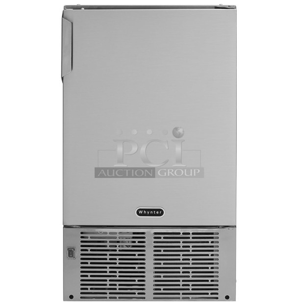 BRAND NEW SCRATCH AND DENT! Whynter MIM-14231SS Stainless Steel 14” Undercounter Automatic Marine Ice Maker 23lb Daily Output. 115 Volts, 1 Phase. Tested and Working! - Item #1114198