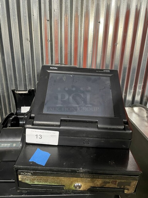 Royal Touchscreen Cash Register! MODEL TS1200MW SN:150901462 115V - Image 1 of 9
