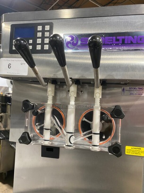 Stoelting Commercial 2 Flavor Soft Serve Ice Cream/Yogurt Machine! All Stainless Steel! Model O431109I2FR Serial 5002708K! 208/240V 3Phase! On Casters!  - Image 6 of 9